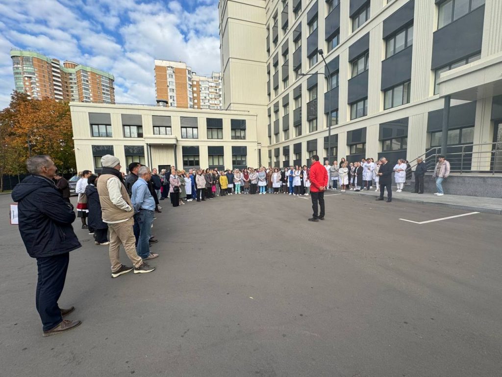 Тренировка по пожарной безопасности в поликлинике6